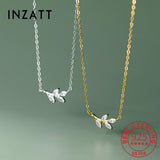 925 Silver Zircon Leaves Choker Necklace Women Fine Jewelry