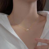 925 Silver Zircon Leaves Choker Necklace Women Fine Jewelry