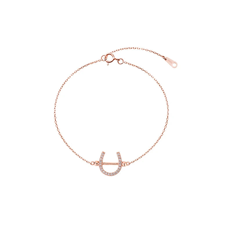 925 Silver Zircon U Chain Bracelet Women Party Jewelry