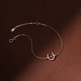 925 Silver Zircon U Chain Bracelet Women Party Jewelry