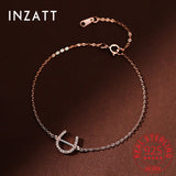 925 Silver Zircon U Chain Bracelet Women Party Jewelry