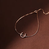 925 Silver Zircon U Chain Bracelet Women Party Jewelry