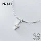 925 Silver Zircon Lightning Pendant Choker Necklace for Women