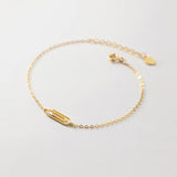 925 Silver Zircon Paper Clip Chain Bracelet Women Jewelry