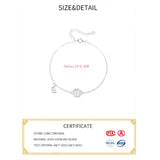 925 Silver Zircon 26-Letter Chain Bracelet Fine Jewelry