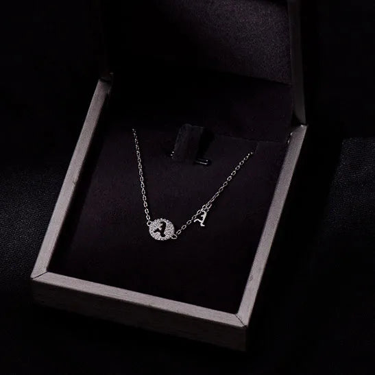 925 Silver Zircon 26-Letter Chain Bracelet Fine Jewelry