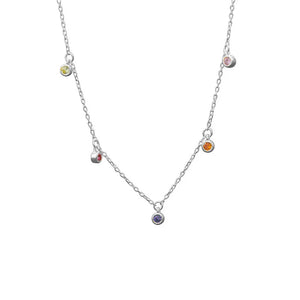 925 Silver Zircon Choker Necklace Women Party Jewelry