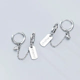 925 Silver Zircon Hoop Earrings Women Party Jewelry Gift