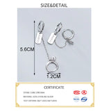 925 Silver Zircon Hoop Earrings Women Party Jewelry Gift