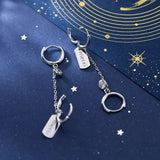 925 Silver Zircon Hoop Earrings Women Party Jewelry Gift