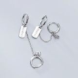 925 Silver Zircon Hoop Earrings Women Party Jewelry Gift