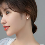 925 Silver Zircon Round Hoop Earrings Women Party Punk Fine Jewelry