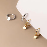925 Silver Zircon Round Hoop Earrings Women Party Punk Fine Jewelry