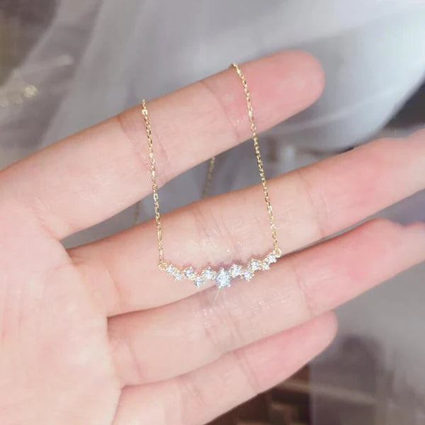 925 Silver Zircon Pendant Necklace Women Fine Jewelry