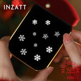 925 Sterling Silver Zircon Snowflake Stud Earrings for Women