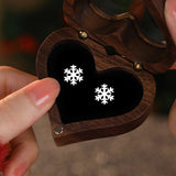 925 Sterling Silver Zircon Snowflake Stud Earrings for Women