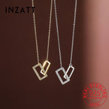 925 Sterling Silver Square Zircon Choker Necklace for Women
