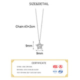 925 Silver Zircon Star Choker Necklace for Women
