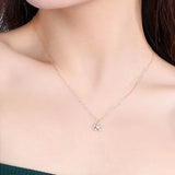 925 Silver Zircon Star Choker Necklace for Women
