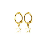 925 Silver Zircon Charm Hoop Earrings Women Fine Jewelry
