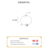 925 Silver Zircon Star Planet Chain Bracelet Minimalist Jewelry