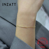 925 Silver Zircon Sticks 14K Charm Bracelet Women Party Jewelry