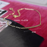 925 Silver Zircon Sticks 14K Charm Bracelet Women Party Jewelry