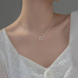 925 Silver Zircon Twist Choker Necklace for Women