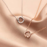 925 Silver Zircon Twist Choker Necklace for Women