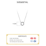 925 Silver Zircon Twist Choker Necklace for Women