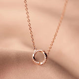 925 Silver Zircon Twist Choker Necklace for Women
