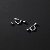 925 Sterling Silver Zircon Star Stud Earrings for Women