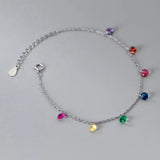 925 Silver Zircon Water Drop Bracelet Classic Fine Jewelry