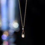 925 Silver Zircon Water Drop Choker Necklace Women's Fine Jewelry