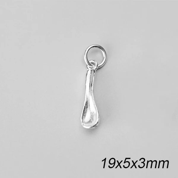 925 Sterling Thai Silver Animal Zircon Charms for DIY Punk Accessories