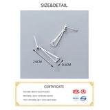 925 Sterling Silver Triangle Drop Earrings Geometric Hollow Punk Jewelry