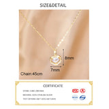 925 Silver Zircon Heart Chain Necklace Wedding Fine Jewelry
