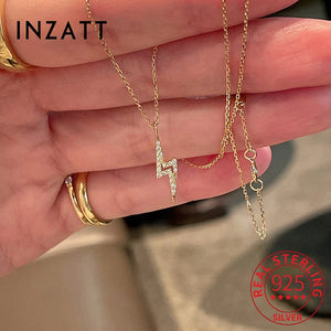 Real S925 Sterling Silver Lightning Zircon Choker Necklace
