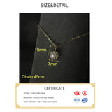 S925 Sterling Silver Zircon Pearl Choker Necklace 18K Chain