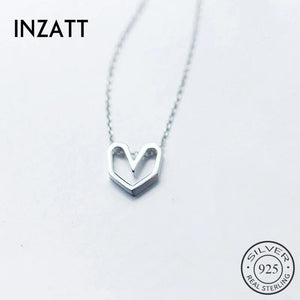 925 Sterling Silver Heart Choker Pendant Necklace Rose Jewelry