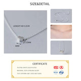 Frosted Heart Pendant Necklace 925 Sterling Silver for Women