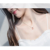 Water Drop Choker Pendant Necklace 925 Sterling Silver Jewelry