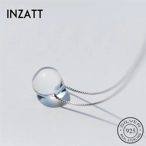 Water Drop Choker Pendant Necklace 925 Sterling Silver Jewelry