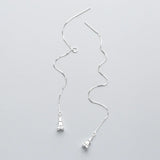 925 Sterling Silver Tassel Tower Dangle Drop Earrings For Women