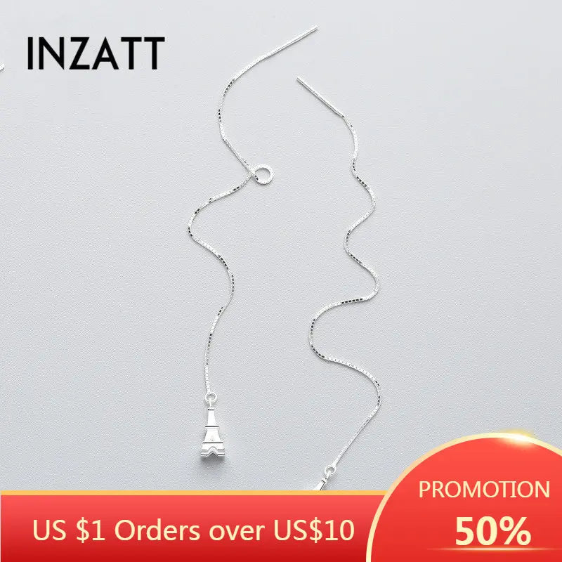 925 Sterling Silver Tassel Tower Dangle Drop Earrings For Women