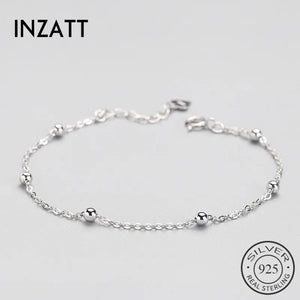 925 Silver Bead Bracelet Chain Link Office OL Jewelry