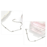 925 Silver Bead Bracelet Chain Link Office OL Jewelry