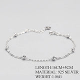 925 Silver Bead Bracelet Chain Link Office OL Jewelry