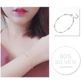 925 Silver Bead Bracelet Chain Link Office OL Jewelry