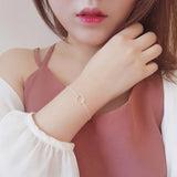 925 Silver Circle Bracelet Geometric Chain Fine Jewelry